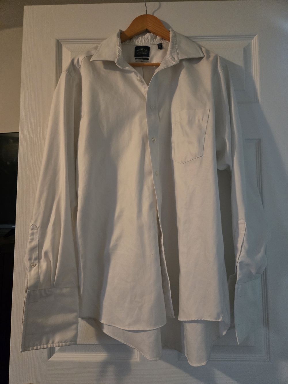 Classic White Men's Dress Shirt - Long Sleeve Neck 17 34/35